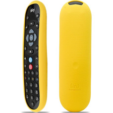 Inbrackets Sky Q Remote Control Case - Shockproof Protective Case for the Latest Sky Q Remote EC202 - Premium Durable Silicone Honeycomb Texture (Yellow)