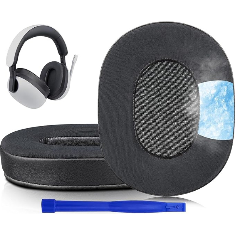 SOULWIT Replacement Ear Pads for Sony Inzone H7 (WH-G700) / H9 (WH-G900N) Wireless Gaming Headset Noise Isolating Foam Pads Ice Silk Fabric