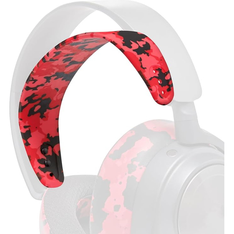 WC -StirnbandZ Arctis Nova - Improved Silicone Headband for Arctis Nova Headsets by Wicked Cushions - Improved Flexibility, Comfort and Style with Matching Ear Pad Designs | Red Camo