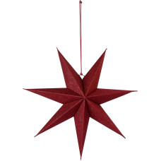 Riffelmacher 24758 Folding Star in Jute Look for Christmas, Christmas Decoration, Wall Decoration, Poinsettia