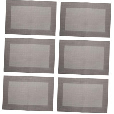 Alipis Set Mit 6 Rechteckigen Waschbaren Tischsets - Hitzebeständige Nicht Kratzfeste Tischsets Aus Kunststoff Für Den Außenbereich Für Zuhause Und Partys