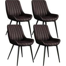 LHOONBB Küchen-Esszimmer-Set mit 4 modernen Wohnzimmer-Beistelltischen mit weichem PU-Lederbezug, Sitzkissen und Metallbeinen, Küche, Wohnzimmer, Lounge-Theke