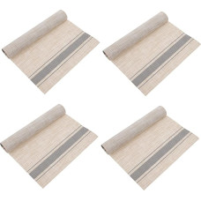 PRETYZOOM 4 PVC kilimėlių rinkinys Rudeniniai kilimėliai namų įkurtuvėms Kvadratiniai kilimėliai Stalinis dekoras PVC pagalvėlė Stalo kilimėlis Stalo kilimėlis Paprastas kilimėlis Praktiški kilimėliai Pilka spalva