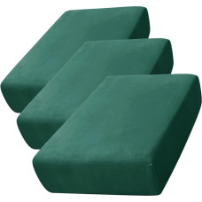 Stretch-Kissenbezug, švelnesnis Samt-Plüsch-Kissenbezug, Sitz-Sofabezüge, Möbelschutz mit elastischer Unterseite, Grün, 3