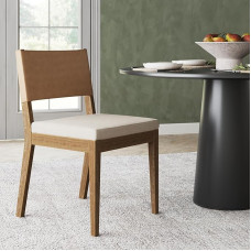 Nathan James Linus Modern 1 Upholstered Chair Brushed Light Brown