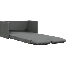 vidaXL grindų sofa, sulankstoma grindų lova su miego funkcija, sofa lova su metaliniu rėmu, sulankstoma sofa lova svetainei, miegamajam, tamsiai pilkas audinys