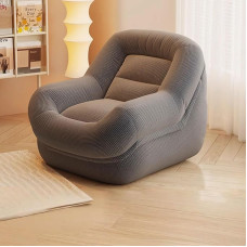 Gemütliche graue Couch ohne Knochen, ergonomischer kleiner Sofasessel mit Cordstoff, hochdichter Schaumstoff, keine Montage erforderlich - perfekter Sitzsack für Wohnzimmer, Schlafzimmer, Wohnung
