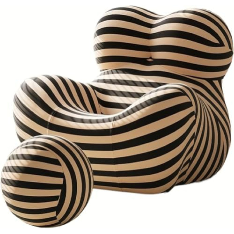 Motinos apkabinimo kėdė Laisvalaikio sofos kėdė ir kojų kilimėlis Recliner Sofa Aukštos kokybės Sponge Lazy Couch (Stripes) (spalva: C, dydis: 30
