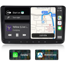 ACAVICA Android Car Radio 9 Inch Double DIN Radio with Wireless Carplay Android Car - For VW Golf 5 6 Passat B6 B7 Polo Touran Tiguan EOS Seat Skoda Fabia Superb - IPS DSP Bluetooth 5.0 GPS Navigation