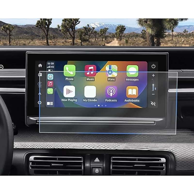 CDEFG suderinama su Citroen C3 e-C3 CC21 2024 2025 Facelift navigacinė apsauginė plėvelė 6H atspari įbrėžimams 10,25 colio GPS ekrano apsauga Navigacinė plėvelė New C3 Hybrid IV 4 Priedai Pakuotė po 2 vnt.