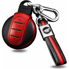 ontto Automobilio rakto dėklas Rakto dangtelis tinka BMW Mini Cooper S D One Clubman Countryman F56 F54 F55 F55 F56 F57 F60 Nuotolinio valdymo raktas Fob TPU rakto dėklas Priedai 4 mygtukai Raudona