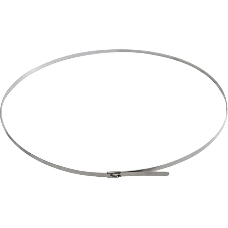 AERZETIX - 10 metalinių kabelių raiščių rinkinys - nerūdijančio plieno, atsparūs rūgštims - 4,6 mm x 1000 mm - sidabrinės spalvos