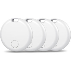 Air Tag Tracker Bluetooth Item Finder 4-Pack Compatible with Apple Find My App (iOS Only) - White