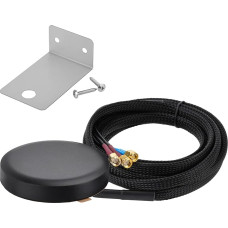 Superbat GPS + Dual LTE Combination Antenna | MIMO 4G LTE Omni Gain | Wall Mounted 3 Ports | 3 m Shielded Cable | For Vehicle Tracking/Industrial IoT