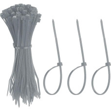 YELARXI Kabelbinder aus Kunststoff, selbstsichernd, 15,2 cm, passend für Zuhause, Garten, Büro, Werkstatt, Reisen - (100 Stück, Grau)