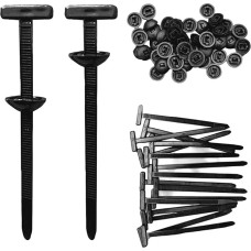 ShiningUU Kabelbinder-Schnalle, Nailonas, universalus, schwarz, strapazierfähig, selbstsichernd, universelle Kabelbinder für Autokotflügel- und Stoßstangen-Reparatur, widerstandsfähige Kfz-Halterungsclips