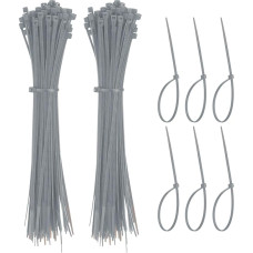 YELARXI Kabelbinder aus Kunststoff, selbstsichernd, 20,3 cm, passend für Zuhause, Garten, Büro, Werkstatt, Reisen – (1000 Stück, dunkelgrau)