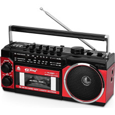 TOWEAR Cassette Player, Portable Cassette Player, Support FM/AM/SW Frequency Band Recorder, Compatible with Cassette/Bluetooth/Card Insert/Recording, Available Batteries/Power