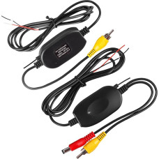 GBKDQQ Car 2.4G Wireless Video Transmitter and Receiver, Reversing Camera Monitor Wireless Adapter 2.4 GHz Wireless RCA Video Receiver Transmitter for Car Parking Monitor Reversing Camera