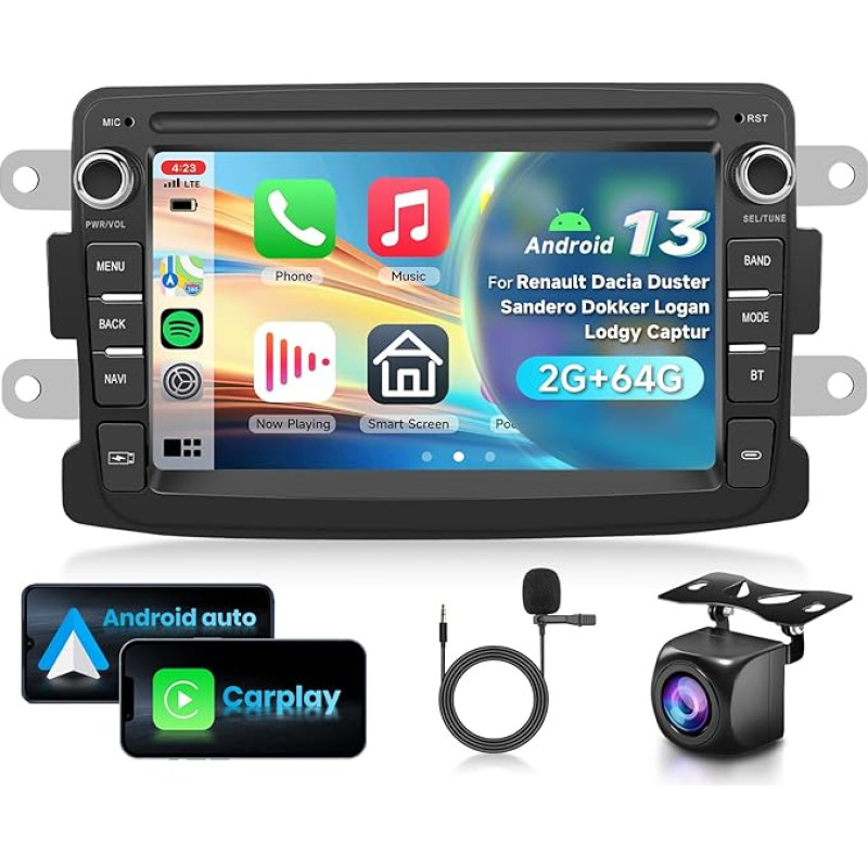 2G ir 64G 7 colių automobilinis radijas 