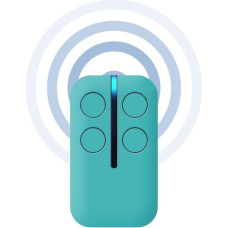 Bijoux - Universal-Fernbedienung mit Multifrequenz 330 MHz – 868 MHz, kompatibel mit Toren, Garagen, Rollläden, elektrischen Türen, 4 in 1 mit Rolling Code und festem Code, AMC-Technologie, Blau