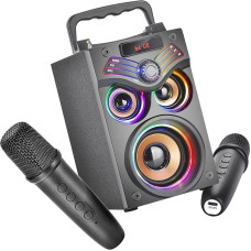 Portable Bluetooth Speaker, 15W Powerful Bluetooth Speaker, Portable with RGB Light, with Microphone, Portable Bluetooth Speaker Bassup, Portable Bluetooth Speaker for