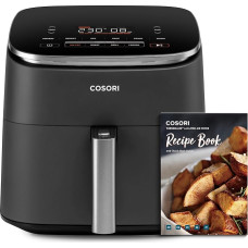 COSORI Air Fryer XXL, 6L Airfryer, Airfryer with 5 Fan Speeds&9 Functions, 30°-230°, 87 Online-&30 Papar Recipes, 96 Cooking Charts, Energy Saving, Compact