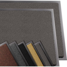VOUNOT 2 aukštos kokybės kilimėlių rinkinys Viduje ir lauke Dirt Trapper Mat Neslystantis skalbiamas ir oro sąlygoms atsparus durų kilimėlis, skirtas įėjimo zonai ir lauko reikmėms Bėgimo takelis prieškambaris plonas 60 x 90 cm, antracitas