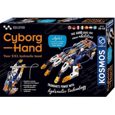 KOSMOS 617134 Cyborg Hand - Hydraulically Controlled XXL Robot Hand, Adjustable Size, Suitable for Left-Handed Users, Experiment Box for Children from 10-14 Years, Multilingual Instructions (English