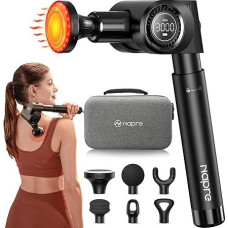 Masažo pistoletas su šilumos funkcija ir raudonos šviesos terapija, 