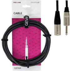 GEWA Pro Line 190605 Speaker Cable 10 m Black Rean Plug 6.3 mm Mono Jack XLR (M)