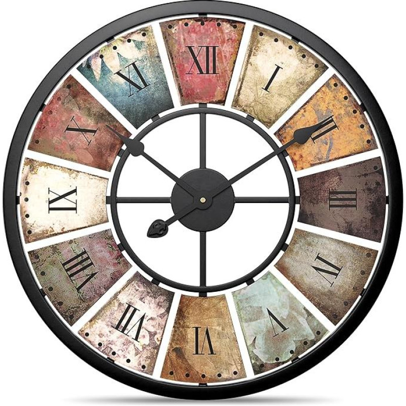 Cander Berlin SAMU XXL Senovinis antikvarinis sieninis laikrodis 56 cm metalinis didžiulis didelis aptriušęs retro