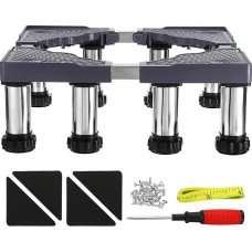 PATIKIL Skalbimo mašinos pagrindo šaldytuvo stovas 12 stiprių kojų Reguliuojamas pagrindo padėklas, apsaugantis nuo vibracijos, skirtas šaldytuvo skalbimo mašinai su džiovykle, oro kondicionieriui 75 - 86 colių aukščio