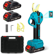 Akumuliatorinės genėjimo žirklės, elektrinės genėjimo žirklės, sodo žirklės su akumuliatoriumi, 45 cm, 21 V, 2000 mAh, profesionalus bešepetėlinis elektrinis genėjimo pjūklas, akumuliatorinės žirklės 