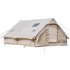 TOMOUNT Pripučiama palapinė, 300D vandeniui atsparus poliesteris, 8 asmenų šeimyninė palapinė, lengvai pastatoma Glamping palapinė su laikymo krepšiu ir oro pompa, lauko palapinė, stovyklavietė, žygiai, festivalis