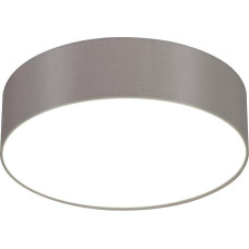RLCLUTW LED Ceiling Light 38 cm with Fabric Shade - Modern Flat Ceiling Light for Living Room, Bedroom & Kitchen - Lamp Ceiling E27, Taupe (Grey, 1 Pack)