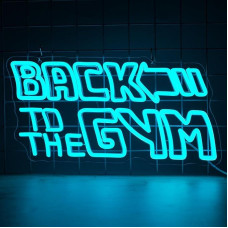YSUIEC Back to The Gym Neon Sign, Dimmable Open Neon Signs for Wall Decoration, LED Light Signs for Home Gym Sports Room Fitness Club Party Decorations Gifts