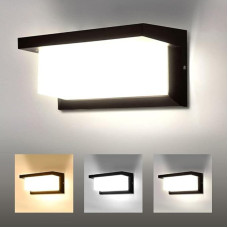 CHENBEN Outdoor Wall Light, 18 W Wall Light, IP65 Aluminium Light Lighting, 3000 K, 4000 K, 6500 K, Outdoor Wall Lights for Outdoor Wall Decoration, Gardens, Patios, Garages