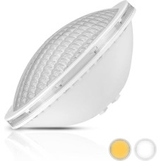 OSREE LED Pool Lighting PAR56, 20 W Swimming Pool Lamp Replaces 300 W Halogen Bulb, 3000 K Warm White, 1600 Lumen, 12 V AC Pool Lamp PAR56 IP68 Waterproof for Swimming Pool Concrete Pool GFK Steel