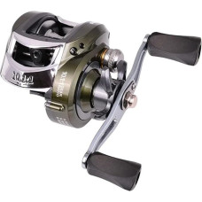 Wjnvfioo Metallspule, Baitcastrolle, Max Drag 10.1, 1, Hochgeschwindwindigkeitsübersetzung, Salzwasser, Süßwasser, Angelrad, Angelrolle, FR77, rechte Hand