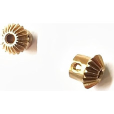 2 Stück 1:1 Kegelrad, 0,5 Modul, 20 Zähne, Kegelritzel, 3 mm Innenloch, Messingzahnrad, Stahlzahnrad for mechanische Getriebe(0.5M 20T brass gear)