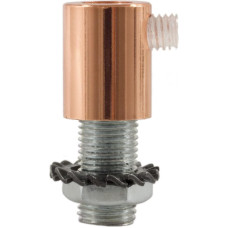 creative cables - Round Metal Strain Relief Complete with Threaded Pipe, Nut and Washer - Copper