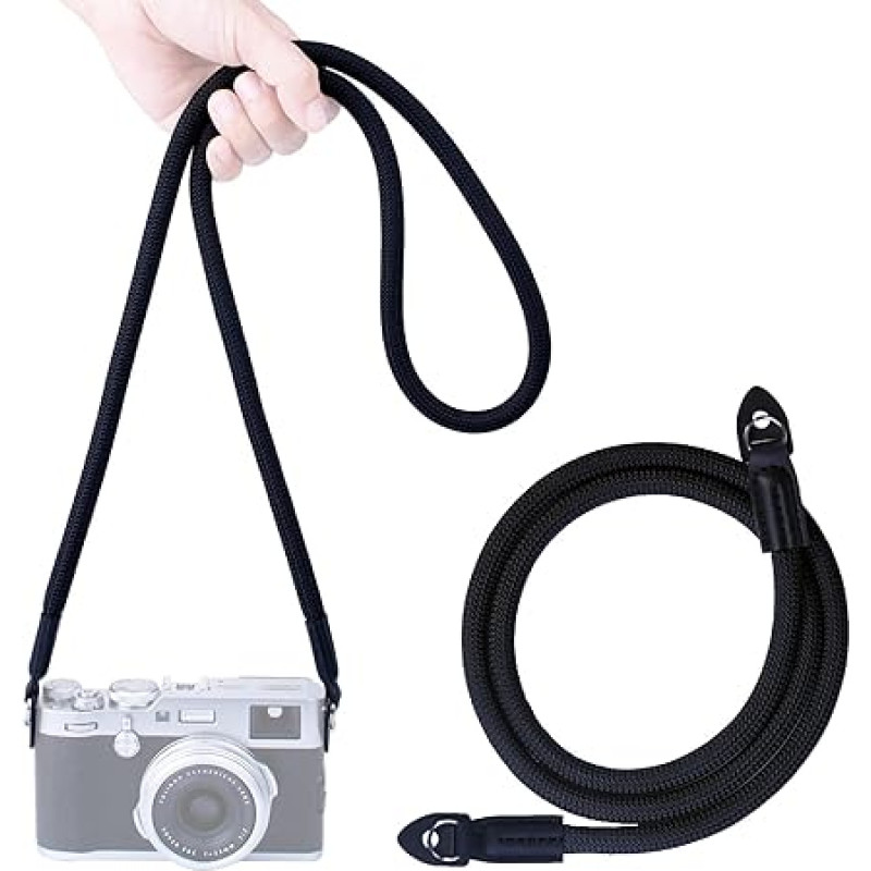 VKO fotoaparato peties diržas DSLR SLR arba veidrodiniams fotoaparatams 120 cm (juodas)