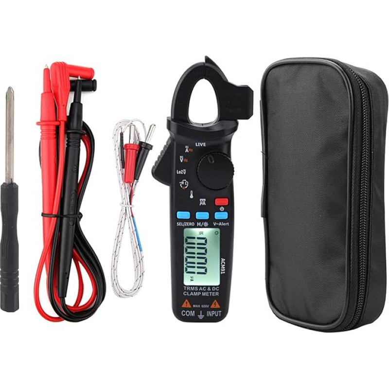 Gearwell Clamp Messgerät, True RMS AC DC -Strom -Tester 1MA 6000 Zählungen mit niedrigem Impedanzmessgerät, ACM91 Digital Clamp Messgerät