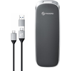 PHIXERO P10PRO External Portable NVMe SSD 2TB, Up to 1050MB/s, USB 3.2 Gen2, Includes 2-in-1 USB C Cable, External Hard Drive Portable SSD for iPhone 15+/Android/Windows/Mac, Black