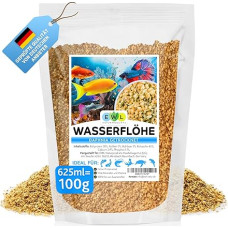 EWL Naturprodukte Džiovintos vandens blusos, 625 ml (100 g) žuvų maistas akvariumui, Dafnijos dekoratyvinių žuvų maistas akvariumui, patikrinta kokybė iš Vokietijos tiekėjo EWL