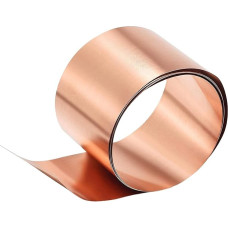 WUDOLI plokščias lakštas 1 gabalas gryno vario, vario metalo lakštas, folijos plokštė, ilgis 1000 mm, 0,3 mm, 0,4 mm, 0,5 mm, 0,6 mm, 0,6 mm, 1 mm storio kvadratinės medžiagos (dydis : 1 x 100 x 1000 mm)