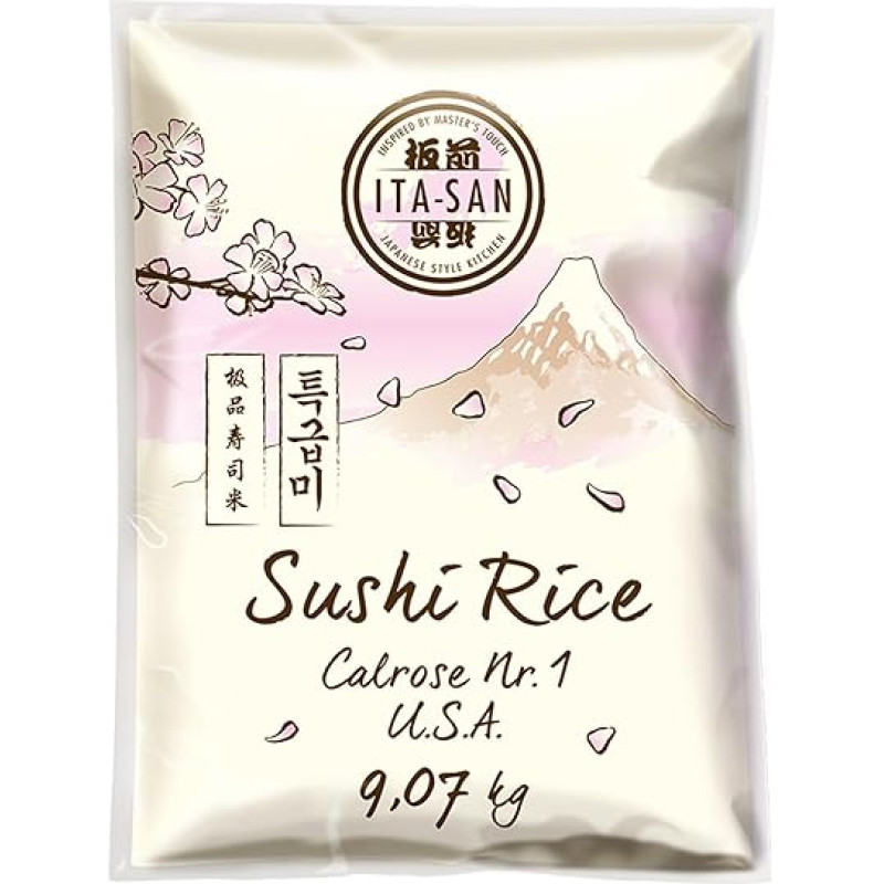 ITA-SAN Calrose / Suši ryžiai, 1 pakuotė (1 x 9,07 kg)