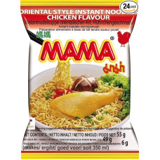 MAMA Instant Chicken Meat Flavoured Noodles - Oriental Style Instant Noodle Soup - Authentic Thai Cooking - 24 x 55g