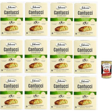 Falcone Cantucci al Pistacchio e Cedro, Biscuits with Pistachio Cedar Lemon from Italy, Total Pastries, 12 x 200 g + Italian Gourmet Polpa 400 g